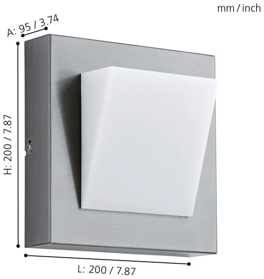 Eglo 94114 - lampada da esterno GALARY 1 a LED/3,7W/230V IP44