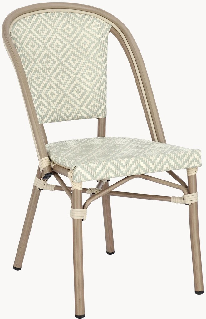 Set di 2 sedie da giardino impilabili effetto legno Silveira