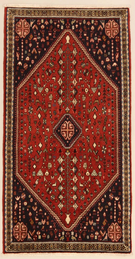 Abadeh Tappeto 80x150 (Iran) Annodato A Mano