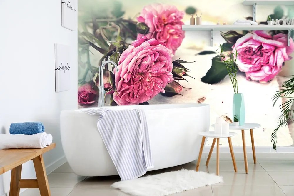 Carta da parati – Rose in fiore