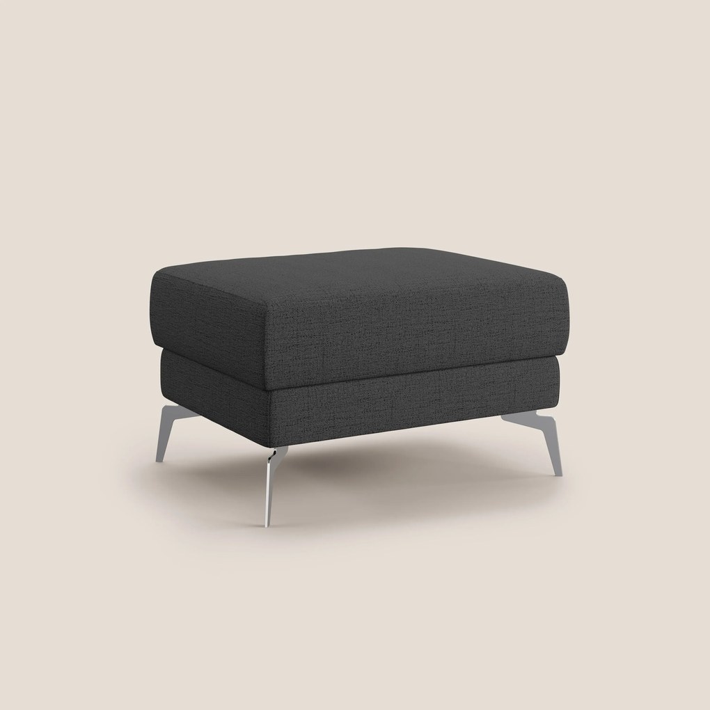 Star Pouf con piedini alti in tessuto impermeabile fiammato T03 antracite