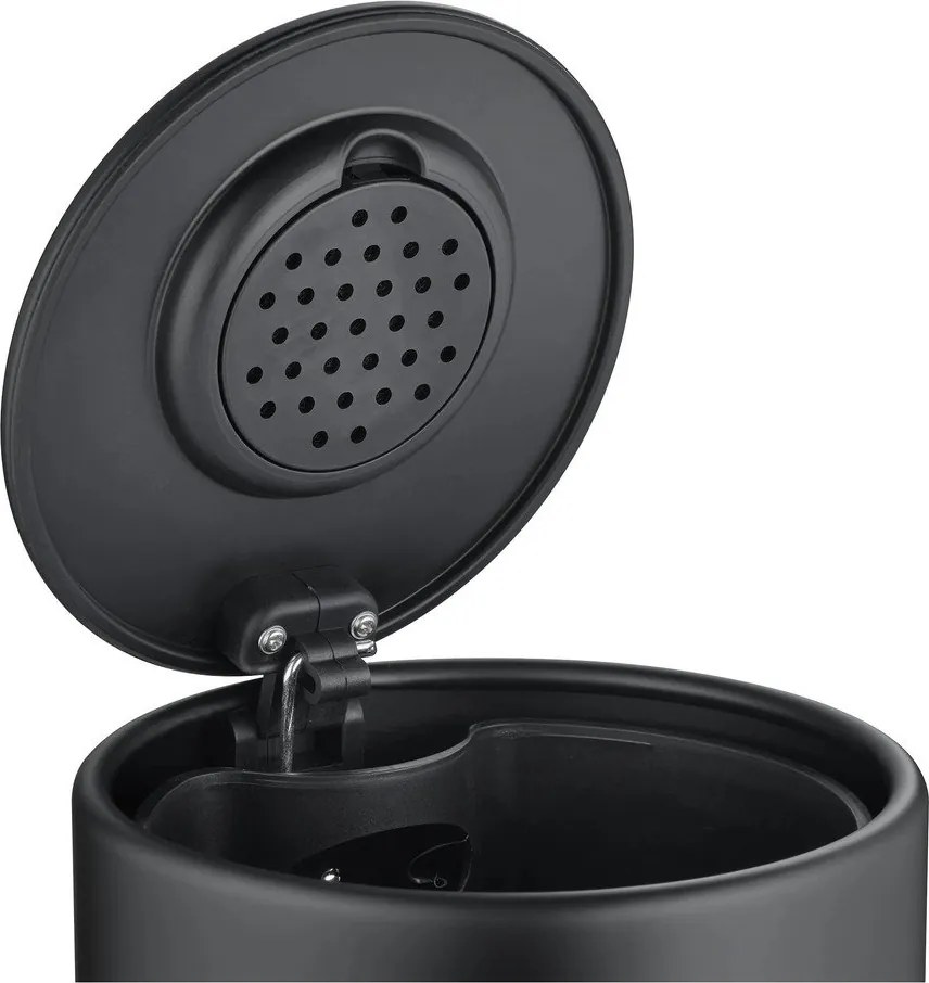 Cestino per la spazzatura nero opaco in acciaio con pedale 3 l Modo – Blomus