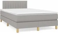 Letto a Molle Materasso e LED Grigio Chiaro 120x190 cm Tessuto 3270102