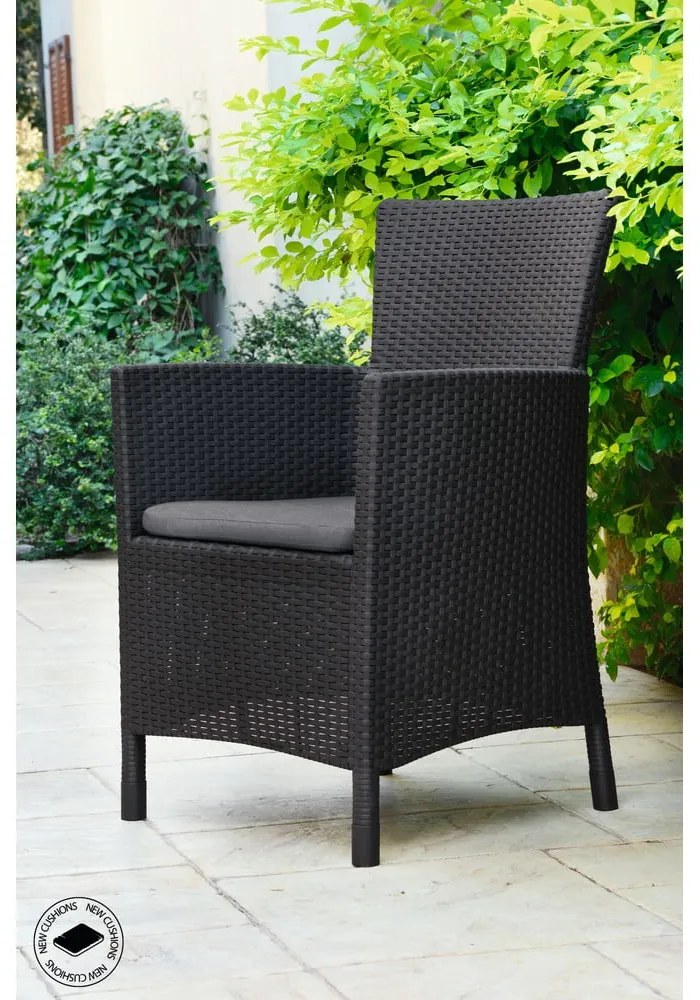 Sedia da giardino in plastica grigio scuro Lowa - Keter