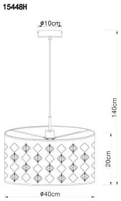 Globo 15448H - Lampadario su filo ABBEY 1xE27/60W/230V