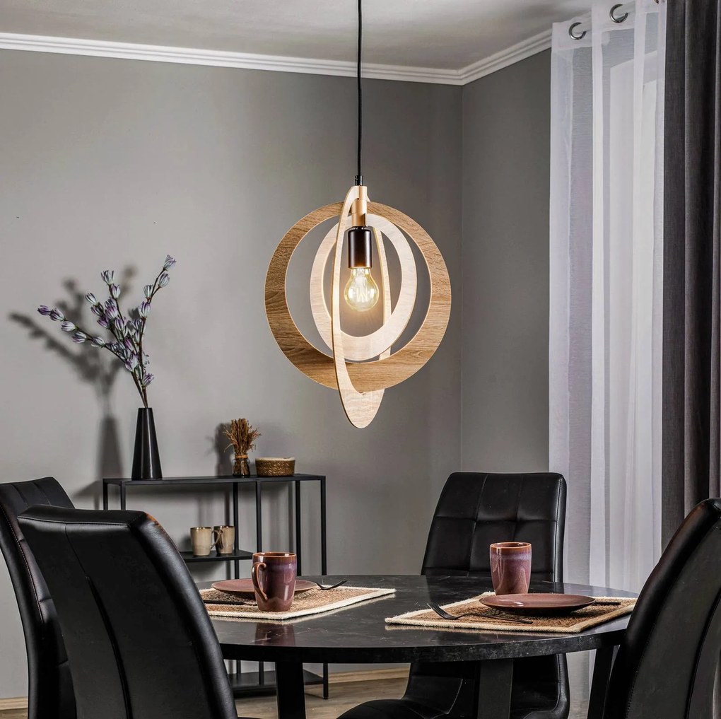 SIGMA Lampada a sospensione Glam con paralume circolare