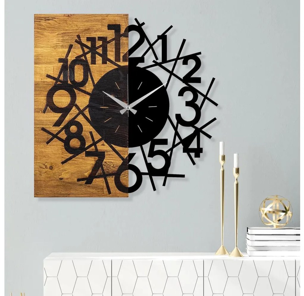 Orologio da parete 59x58 cm 1xAA legno/metallo