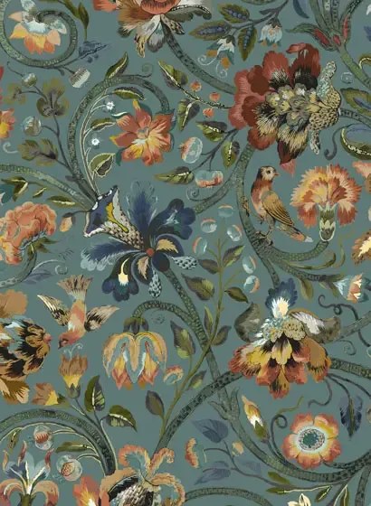 House of Hackney Carta da parati panoramica Gaia - Prussian Blue