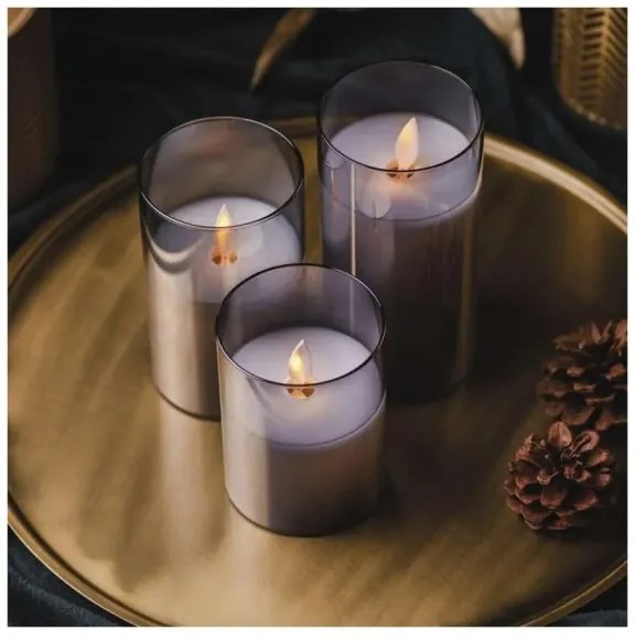 Set da 3 candele LED/6xAA