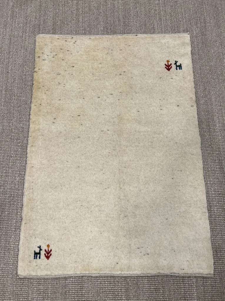 Gabbeh Tappeto persiano 110x80 Beige (Iran) Annodato A Mano