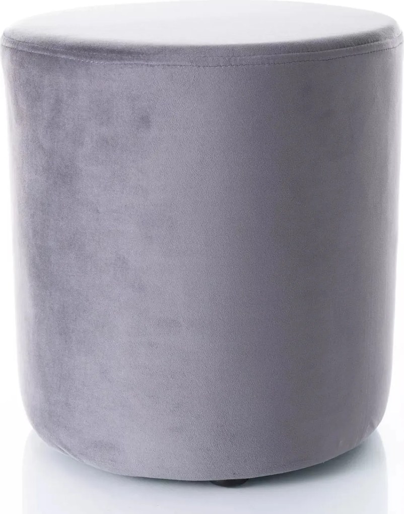 Pouf Doti B Velvet in velluto grigio scuro – 38x38x42 cm