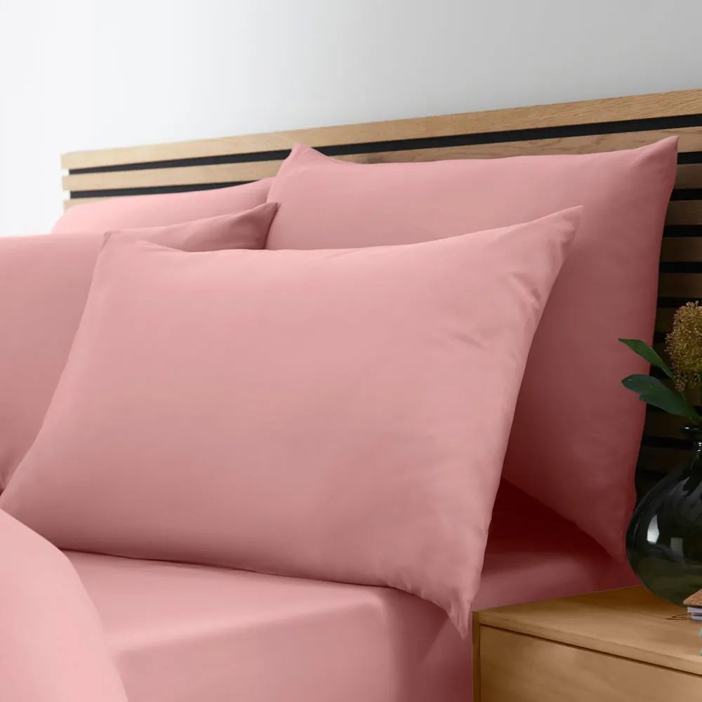 Set copripiumino e federa rosa per letto matrimoniale e per letto esteso 230x220 cm So Soft Non-Iron – Catherine Lansfield