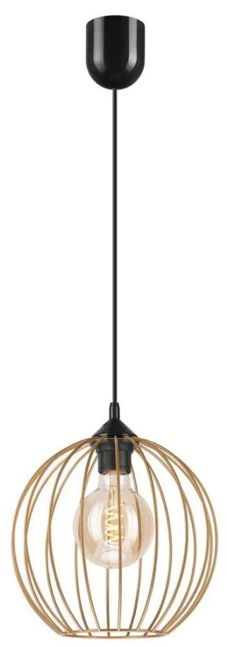 Lampadario a sospensione con filo ZOYA 1xE27/60W/230V ottone