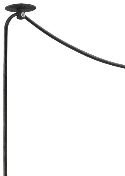 Lampadario a sospensione con filo INA 1xE27/42W/230V nero