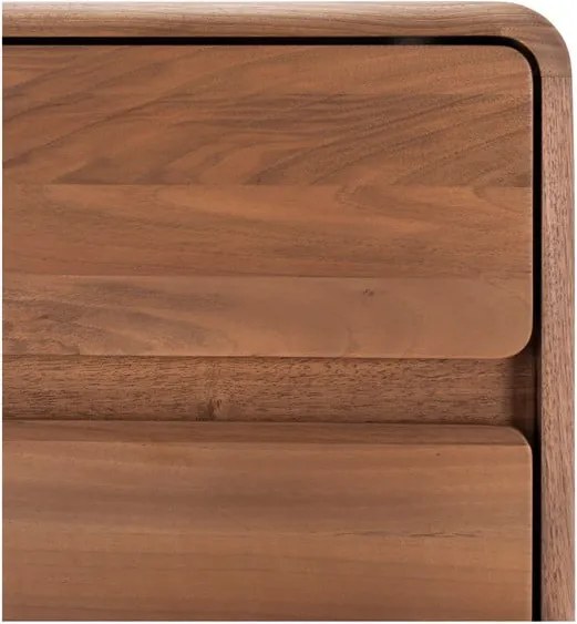 Cassettiera marrone in noce massiccio 90x90x45 cm Fawn – Gazzda