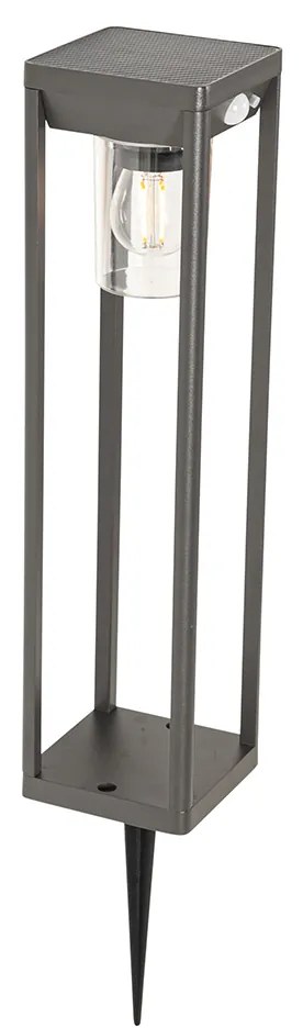Lampada da terra per esterni grigio scuro 40 cm con LED e luce dimmerabile a energia solare - Sonne