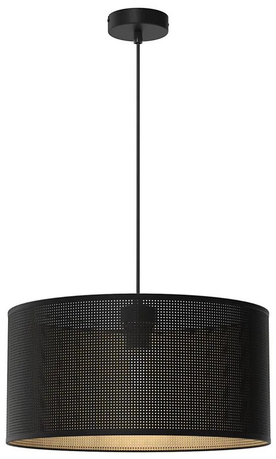 Lampadario a sospensione con filo LOFT SHADE 1xE27/60W/230V diametro 40 cm nero/oro