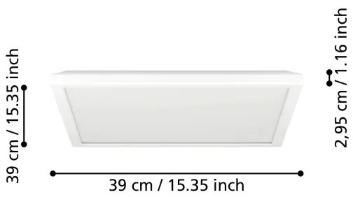 Eglo 901475 - LED RGBW Lampada dimmerabile da esterno ROVITO-Z 17,6W/230V 39x39cm IP44 bianco