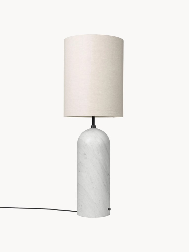 Lampada da terra con luce regolabile e base in marmo Gravity, alt. 130 cm