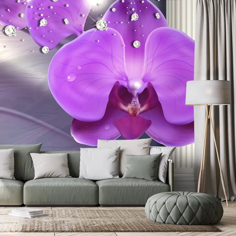 Carta da parati – Orchidea presso colonne greche