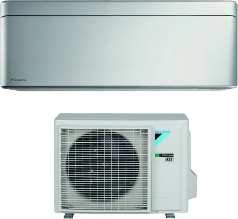 Daikin - Climatizzatore Condizionatore Bluevolution Inverter serie stylish total silver 12000 Btu FTXA35BS R-32 Wi-Fi Integrato Classe a+++ Colore
