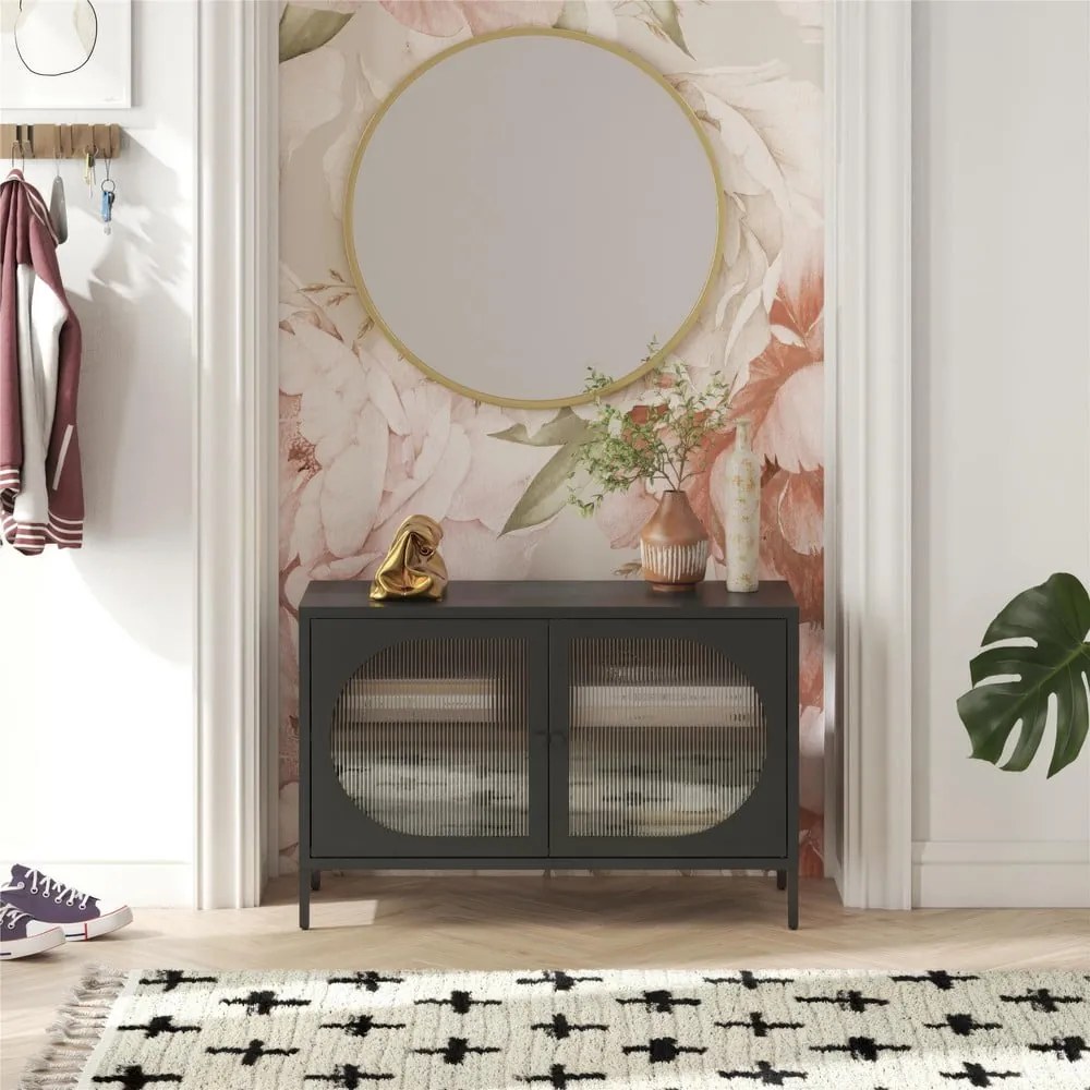 Vetrina in metallo nero 100x64x40 cm Luna - Støraa