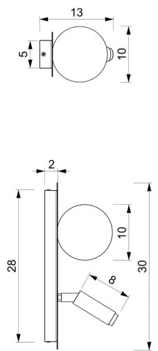 Faretto da parete SIRIO 2xG9/25W/230V nero