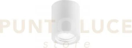Plafoniera space tonda bianca 1 luce attacco gu10 7x9cm in gesso ve...
