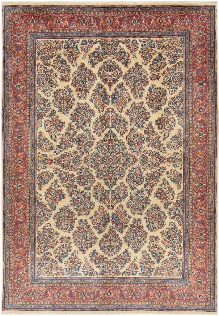 Sarouk Tappeto 350x250 (Iran) Annodato A Mano