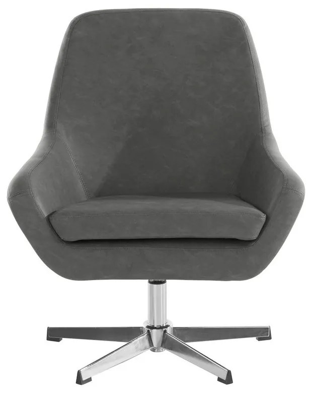 Poltrona in similpelle grigia Naomi - Støraa