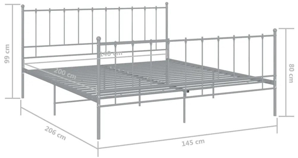 Giroletto Grigio in Metallo 140x200 cm