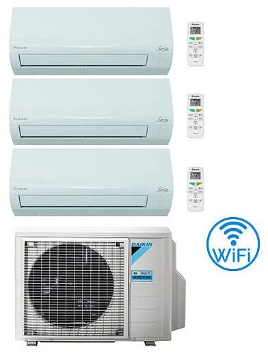 Daikin - Climatizzatore Condizionatore siesta Wi-Fi Trial Split 9000 + 9000 + 9000 btu con u.e. 3AMXF52A Classe a++/a+