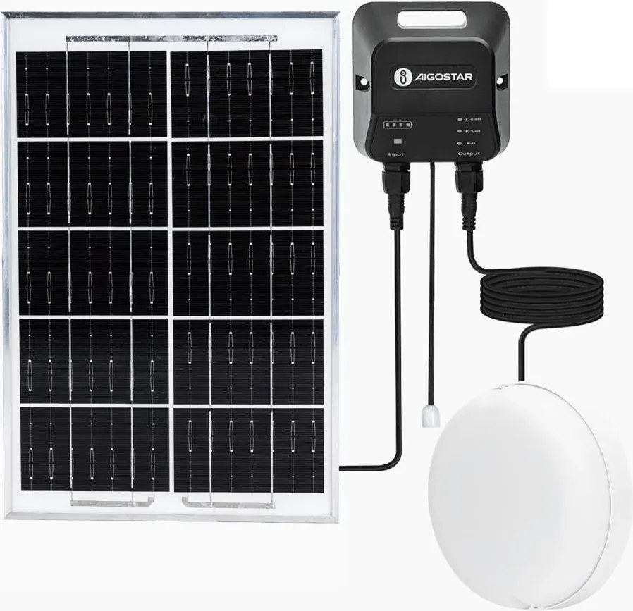 Aigostar - Lampada solare LED/70W/12V 6000 mAh 6500K Ø 20,5 cm