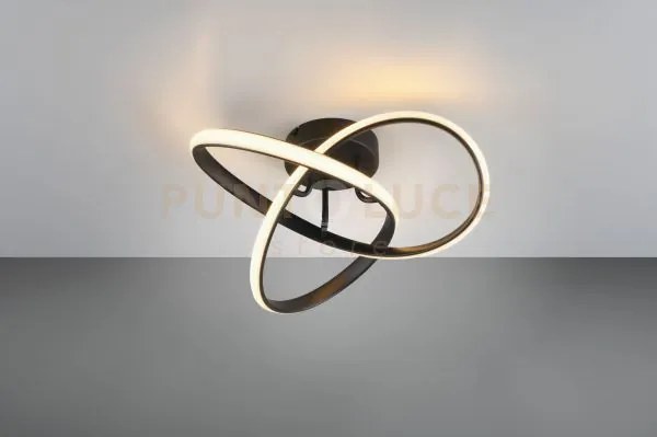 Meo plafoniera led 15w 1800lm, 3000k circolare nera d. 40cm
