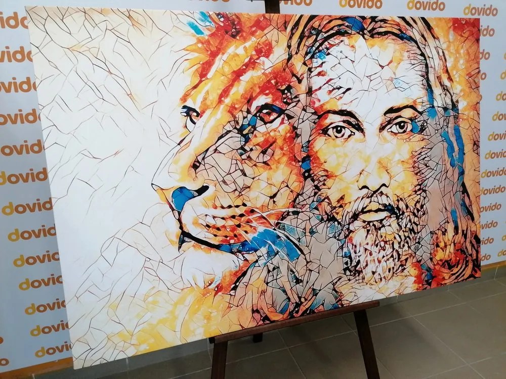 Stampa su tela – Onnipotente con leone
