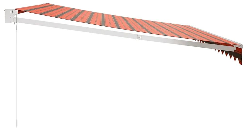 Tenda Retrattile Arancione Marrone 4,5x3 m Tessuto e Alluminio