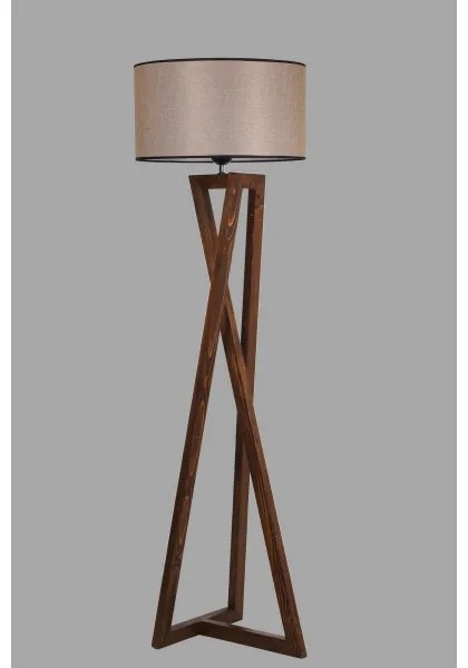 Lampada da terra MACKA 1xE27/60W/230V beige/marrone