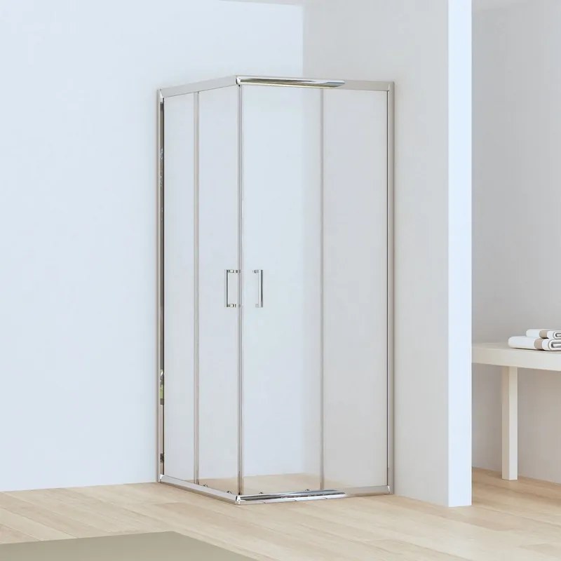 Kamalu - Box doccia 70x90 altezza 170cm vetro anticalcare trasparente | CHIARA EDGE-Q