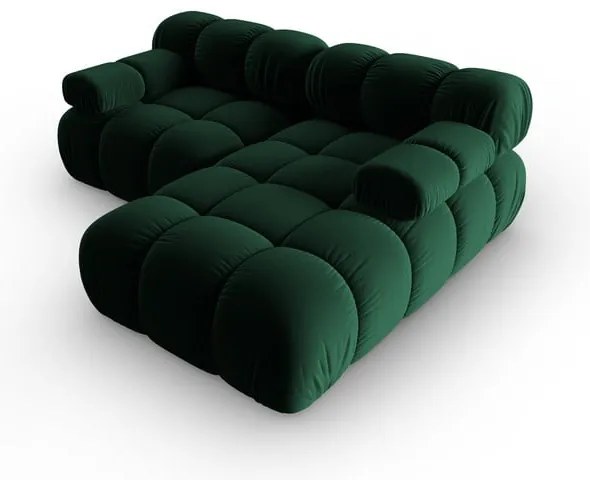 Divano angolare in velluto verde (angolo destro) Bellis - Micadoni Home