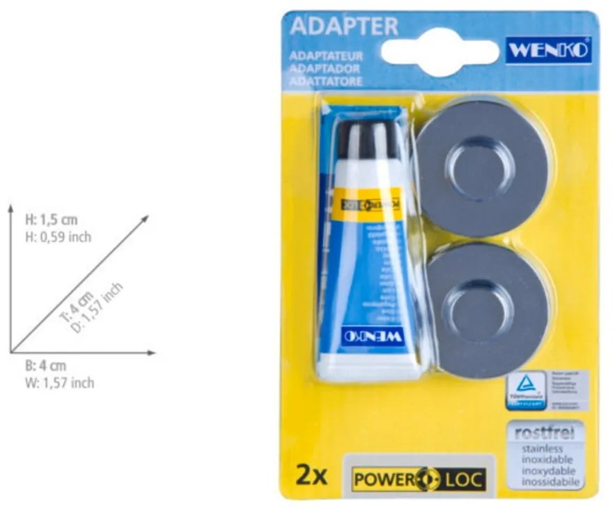 Set di fissaggio senza trapano Power-loc - Wenko