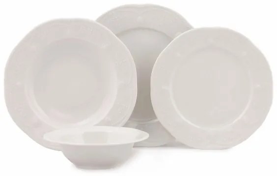 Set da tavola 24 pezzi, bianco/porcellana