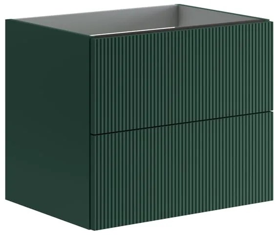 Mobile da bagno sotto lavabo Opera verde laccato opaco L 59.5 x H 50 x P 45.5 cm 2 cassetti, lavabo non incluso