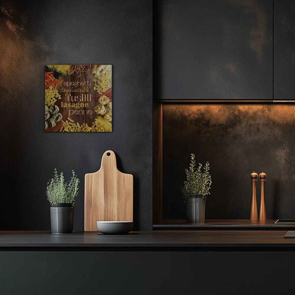 Dipinto su vetro 30x30 cm Pasta – Styler