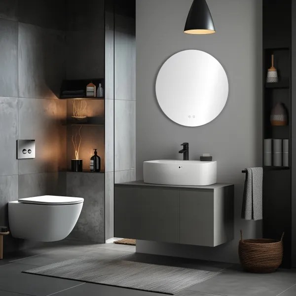 Brilagi - Specchio LED dimmerabile con funzione antiappannamento e retroilluminazione DEMI PRO LED/20W/230V Ø 60 cm IP44