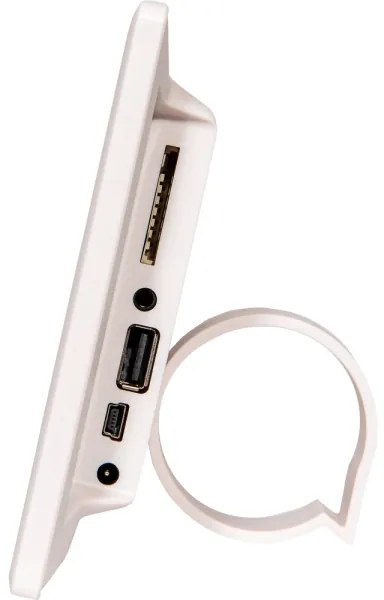 Sencor - Cornice per foto digitale con altoparlante 230V bianco + telecomando