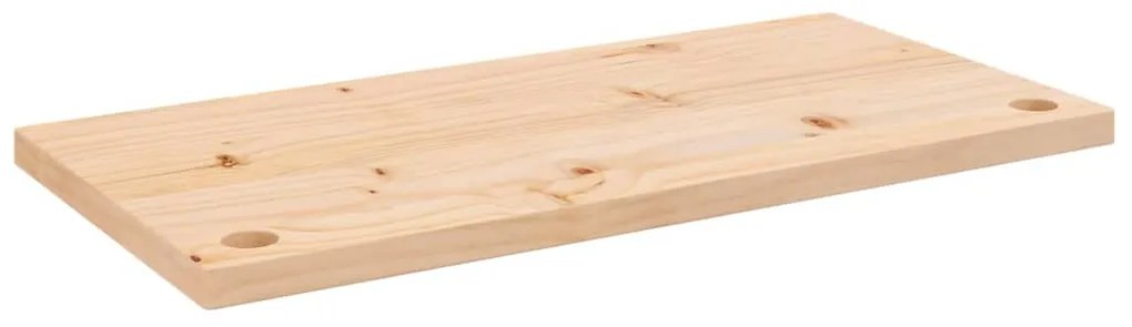 Piano scrivania 80x40x2,5 cm in legno massello di pino