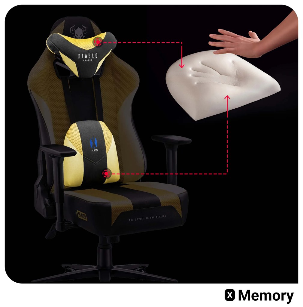 Sedia Da Gaming Diablo X-Player 2.0 In Materiale Kids Size: Dark Sunflower