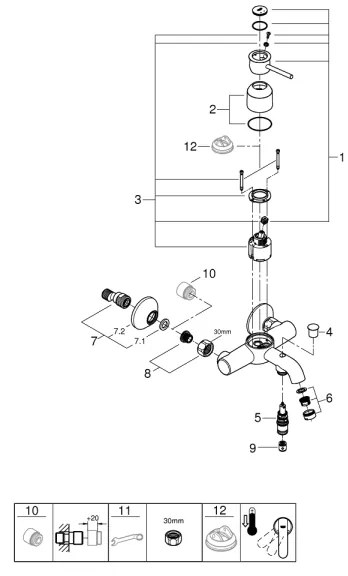 GROHE 23787000 - Miscelatore per vasca START CLASSIC DN 15 cromo lucido