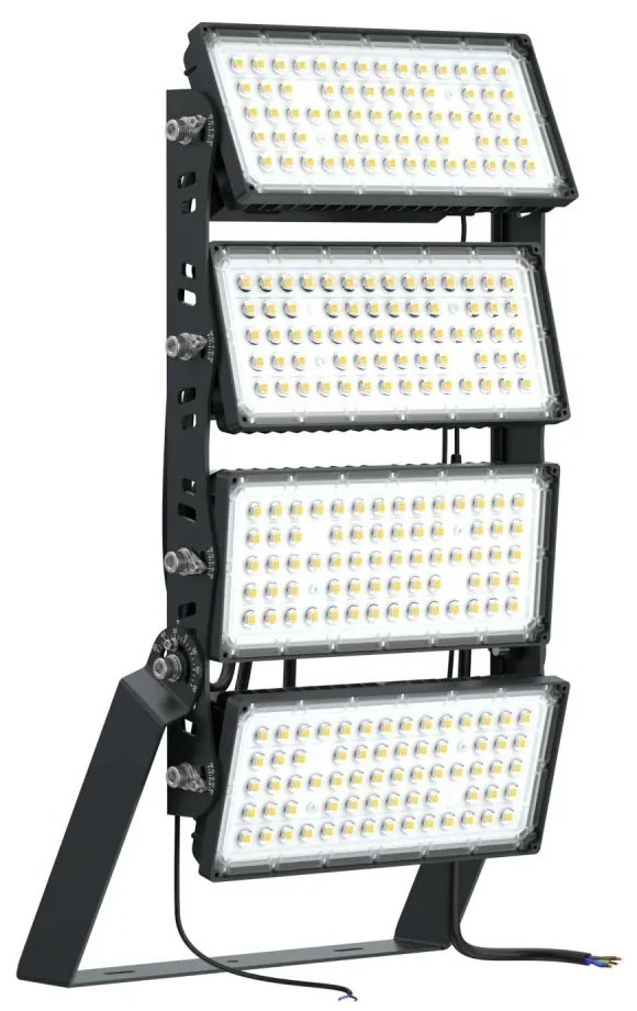 Faro Modulare LED 800W IP66, 167lm/W, Dimmerabile DALI - INVENTRONICS Colore  Bianco Naturale 4.000K, Scegli l'angolo di illuminazione 30°, Scegli le staffe dei moduli Orientabili