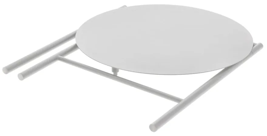 Tavolo da pranzo rotondo in metallo bianco ø 70 cm Disc - Zone